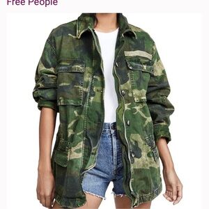 Free People camo jacket